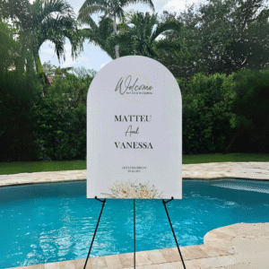 Acrylic Welcome  1/8” Thick— Graphic Bouquet 36" × 24″—(Select colour) (Select Package and Shape)