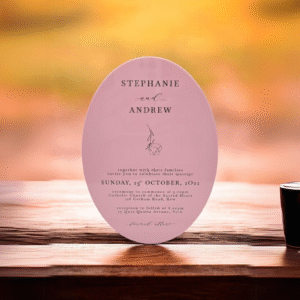 Acrylic Invitation 1/8” Thick— Essential Calm 5"×7″—(Select colour) (Select Package and Shape)